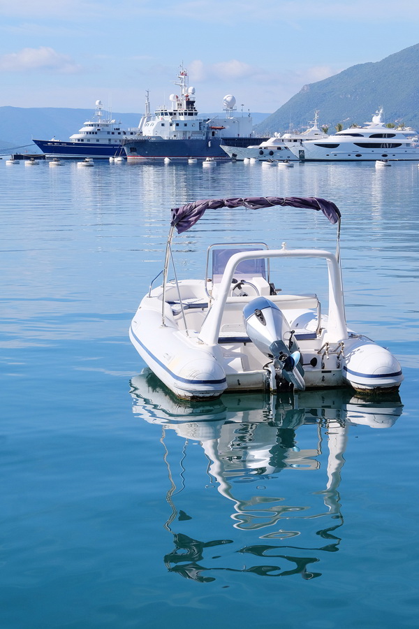 The image of an passenger motor boat